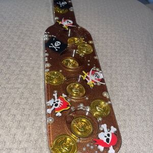 Handmade resin epoxy Pirates hidden treasure shot flight board